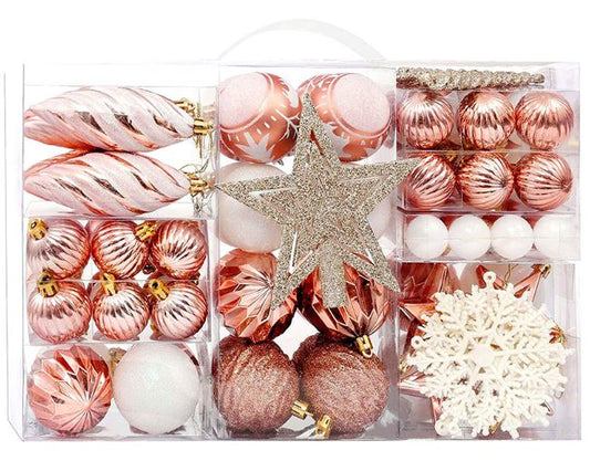 100 Christmas tree ornament balls in gift boxes