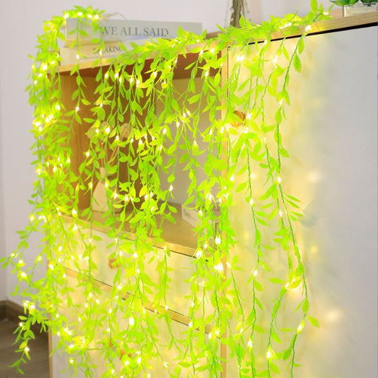 LED simulation flower vine leaf strip decorative creative colorful light string