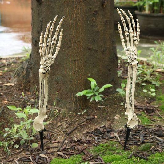 Halloween Skeleton Arm Grounding Scary Decoration Simulation Claw