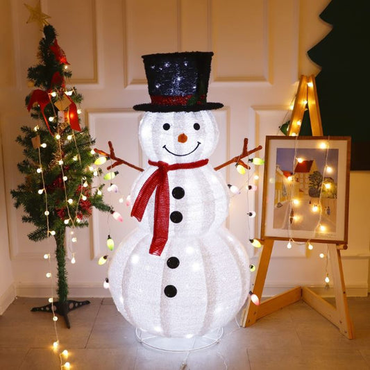 Christmas luminous folding snowman decoration holiday ornament