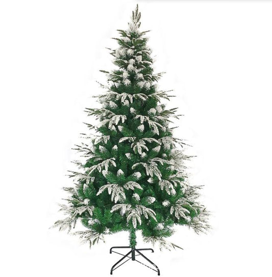 New flocked Christmas tree