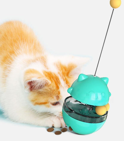 Cat leakage ball teasing cat stick spinning wheel