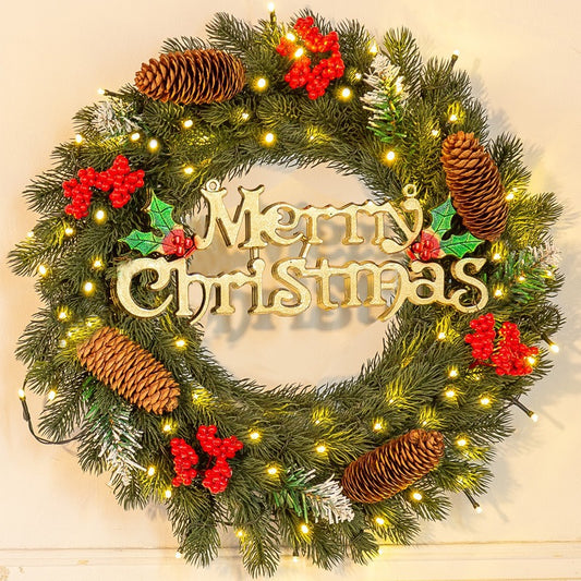 Christmas wreath holiday Christmas cane wreath decoration